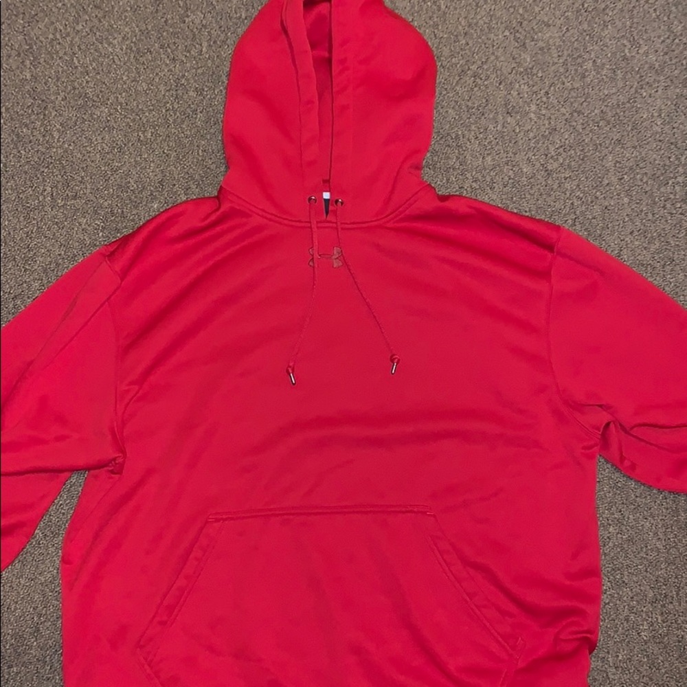Red under Armour sweatshirt